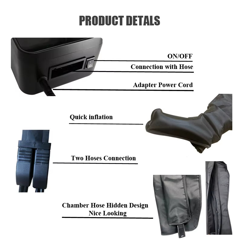 Athlete Equipment 6 Rooms Pneumatic Compression Whole Body Lymphatic Drainage Massage Recovery System Massager Therapy