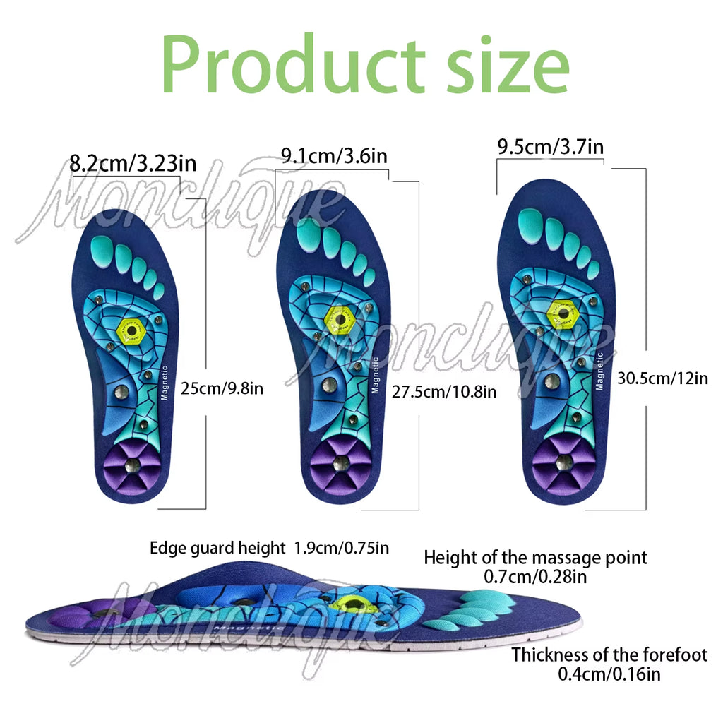 Medical Magnetic Therapy Sports Insoles Massage Foot Weight Loss Slimming Acupressure Insole Anti-Fatigue Health Care Shoe Pads